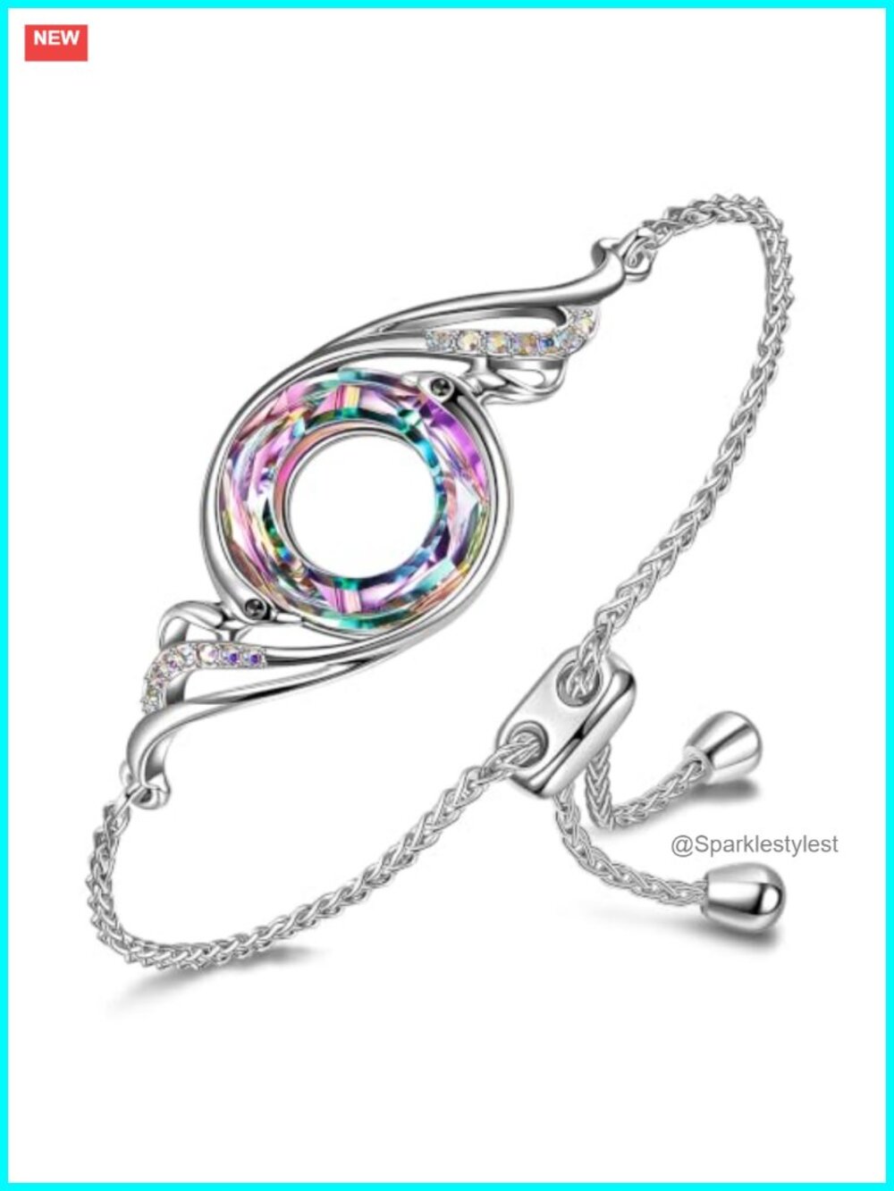 Phoenix Bracelet Austrian Crystal Adjustable Slider Women's Gift